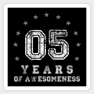 Vintage 5 years of awesomeness Sticker